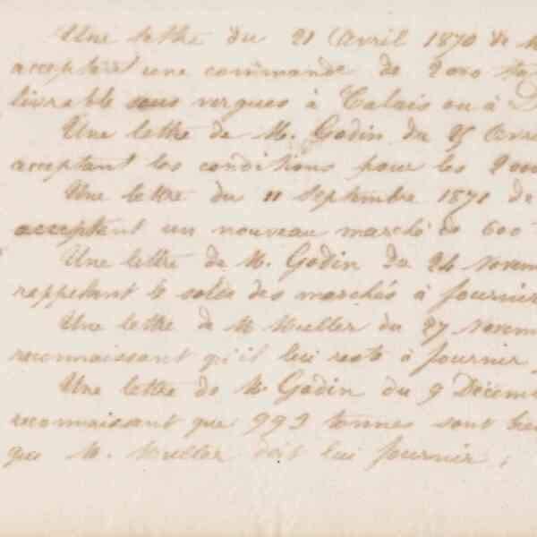 Jean-Baptiste André Godin à Germain Marie Maxime Desnoyers, 28 mai 1872