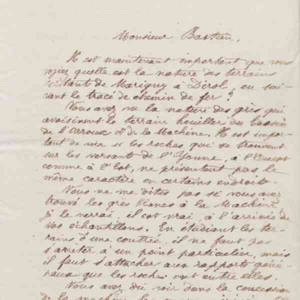 Jean-Baptiste André Godin à monsieur Bastien, 17 avril 1876