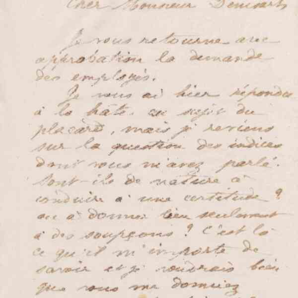 Jean-Baptiste André Godin à Alfred Denisart, 14 février 1873