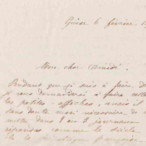Jean-Baptiste André Godin à Amédée Moret, 6 février 1873
