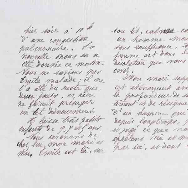 Marie Moret à Alexandre Tisserant, 3 janvier 1888