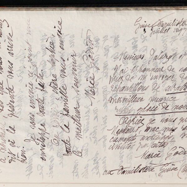 Marie Moret à Sophie Quet, 2 juillet 1897