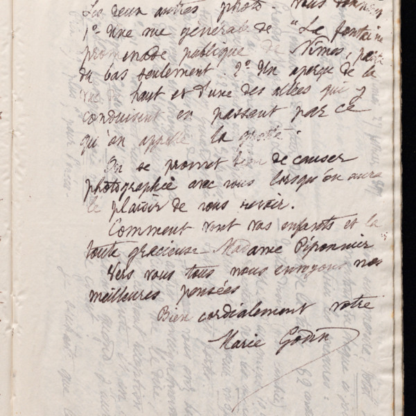 Marie Moret à Antoine Piponnier, les 22 et 23 février 1897