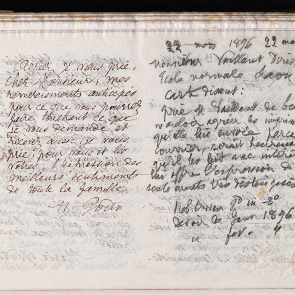 Marie Moret à François Dequenne, 22 mars 1896