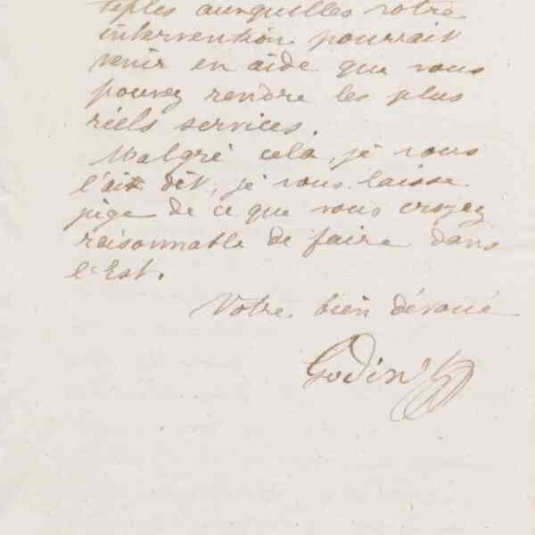 Jean-Baptiste André Godin à monsieur Delaruelle, 6 décembre 1873