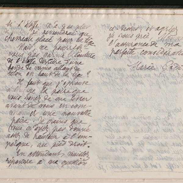 Marie Moret à Henry Herth, 25 mars 1897