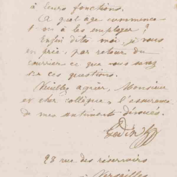 Jean-Baptiste André Godin à Marie Damas Louis Toffin, 16 janvier 1873