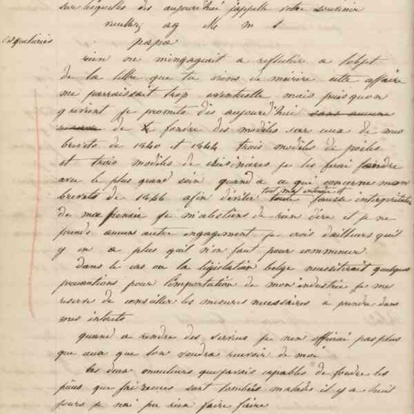 Jean-Baptiste André Godin à monsieur Gauchet, 13 novembre 1847
