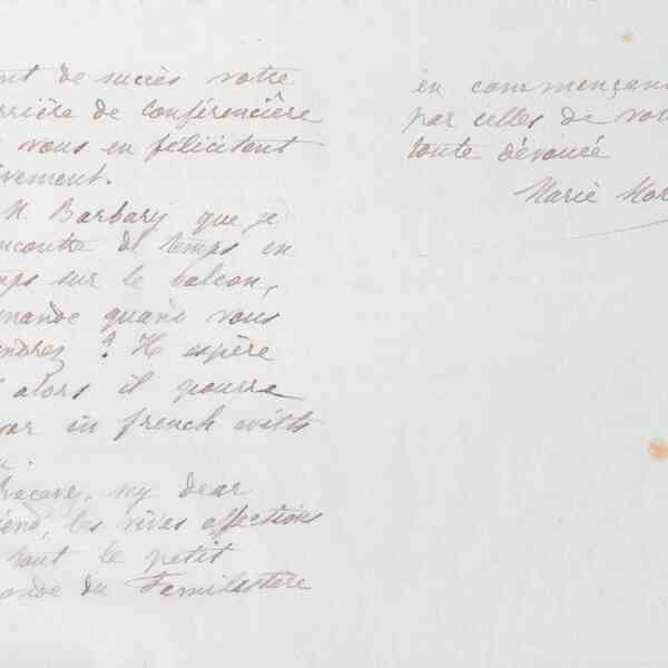 Marie Moret à Augusta Cooper Bristol, 28 janvier 1886