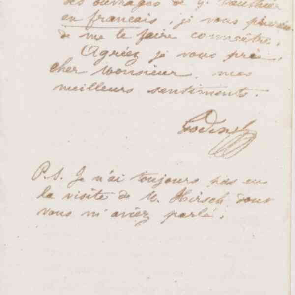 Jean-Baptiste André Godin à Ernest Leroux, 11 février 1874