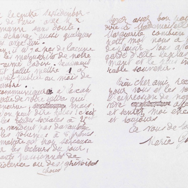 Marie Moret à Alexandre Tisserant, 3 janvier 1890