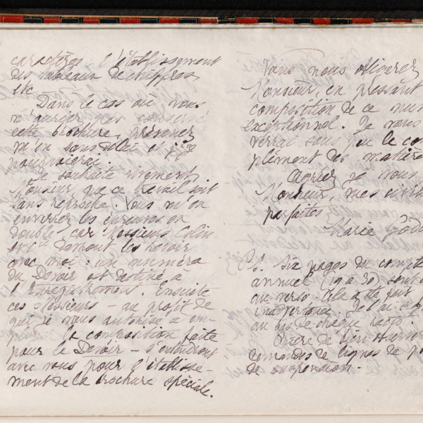 Marie Moret à monsieur Chastanier, 7 octobre 1897