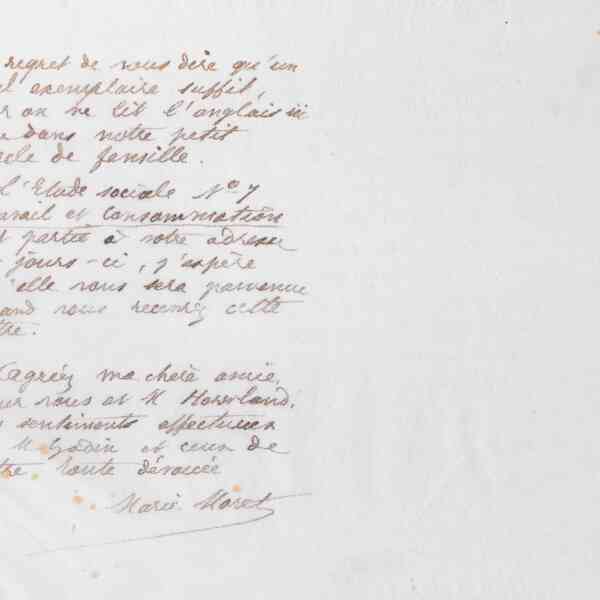 Marie Moret à Marie Howland, 7 avril 1886