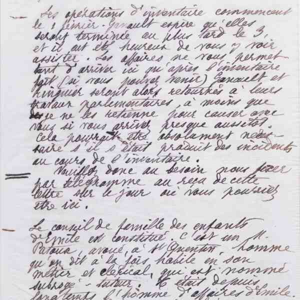 Marie Moret à Alexandre Tisserant, 28 janvier 1888