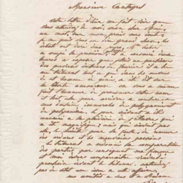 Jean-Baptiste André Godin à François Cantagrel, 6 juillet 1864