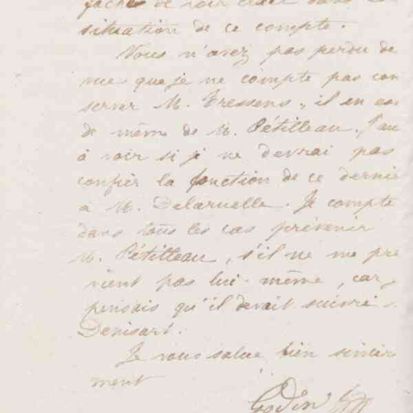 Jean-Baptiste André Godin à monsieur Taupier, 16 mars 1874