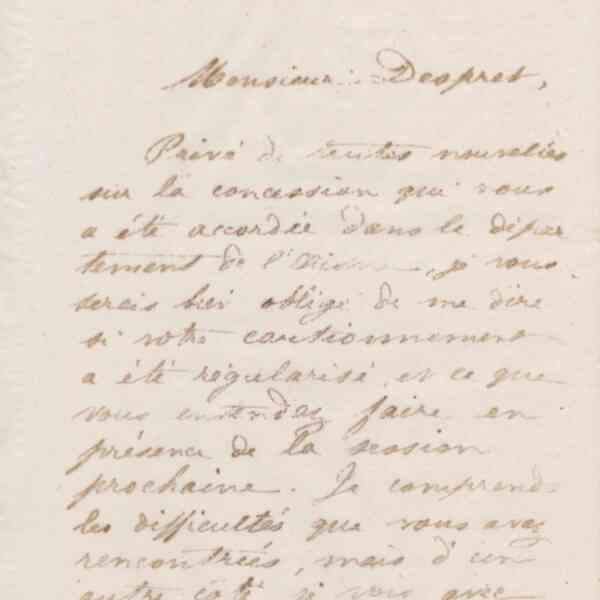 Jean-Baptiste André Godin à monsieur Despret, 1er juillet 1873