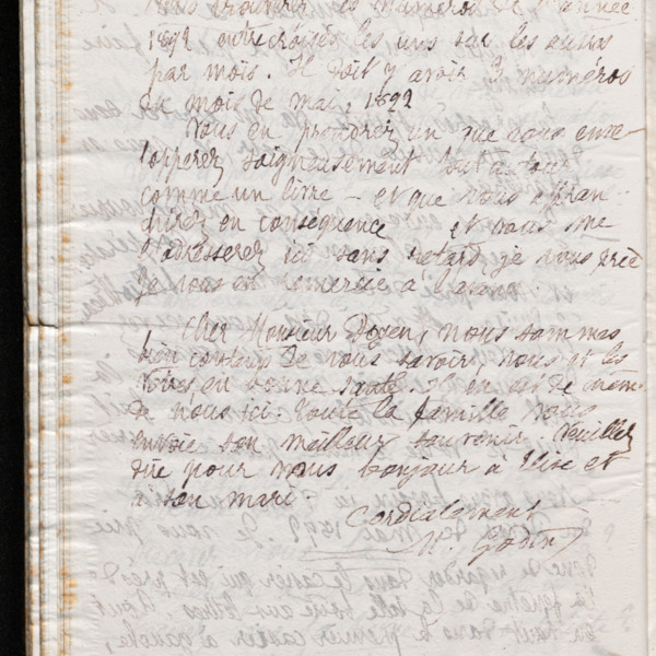 Marie Moret à Pierre-Alphonse Doyen, 2 mars 1895