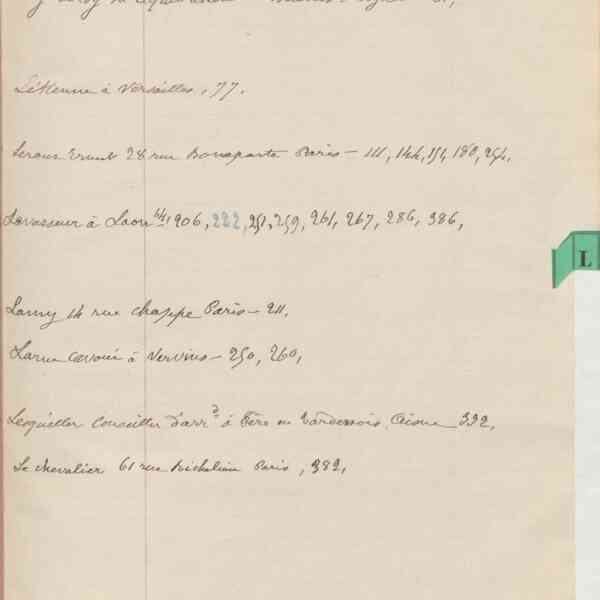 Registre CNAM FG 15 (15) - Index