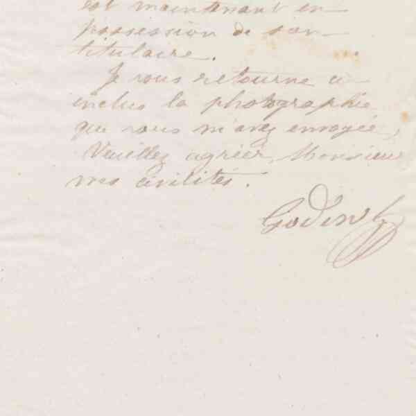 Jean-Baptiste André Godin à monsieur Desalla, 20 juillet 1873