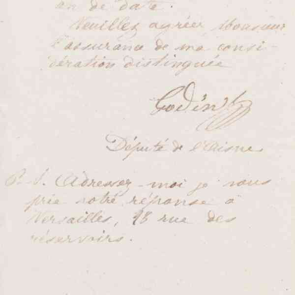 Jean-Baptiste André Godin à A. Jouin et Cie, 9 janvier 1874