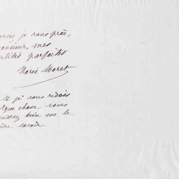 Marie Moret à Michel Bukowski, 28 avril 1885
