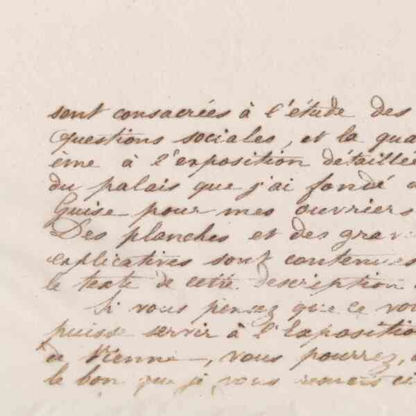Jean-Baptiste André Godin au Commissaire général de la section française de l'Exposition universelle de Vienne (1873), 11 mars 1873