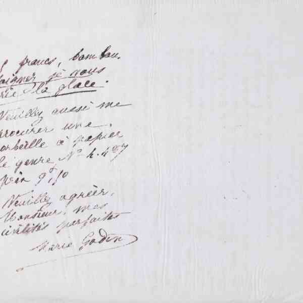 Marie Moret à Paul Picot, 9 mars 1887