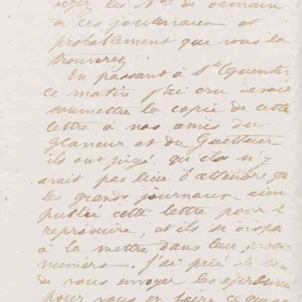 Jean-Baptiste André Godin à Henry Levasseur, 15 février 1874