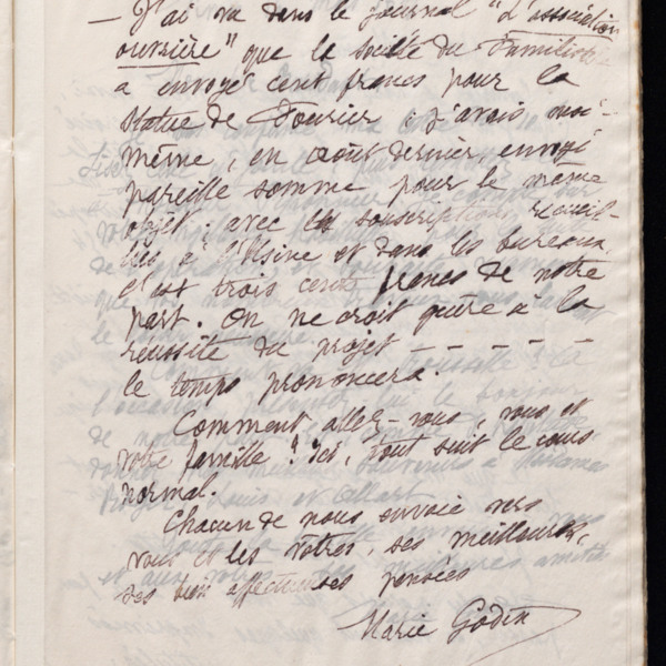 Marie Moret à Antoine Piponnier, 16 mars 1897