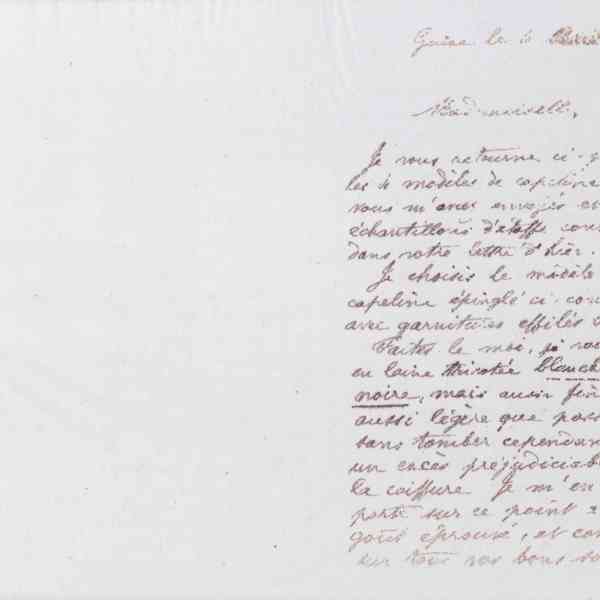 Marie Moret à une inconnue, 6 avril 1876