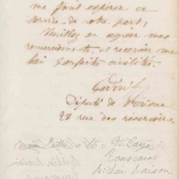 Jean-Baptiste André Godin à monsieur Claudon, 26 novembre 1872