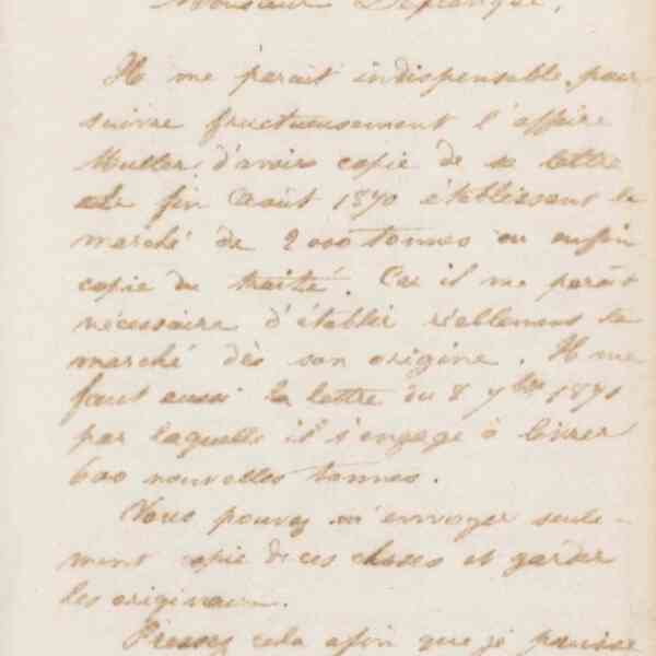 Jean-Baptiste André Godin à monsieur Deplanque, 22 mai 1872