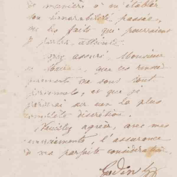 Jean-Baptiste André Godin au maire de Coullons, 14 janvier 1873