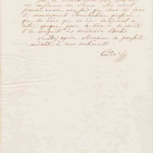 Jean-Baptiste André Godin à Alexandre Chaseray, 2 novembre 1868