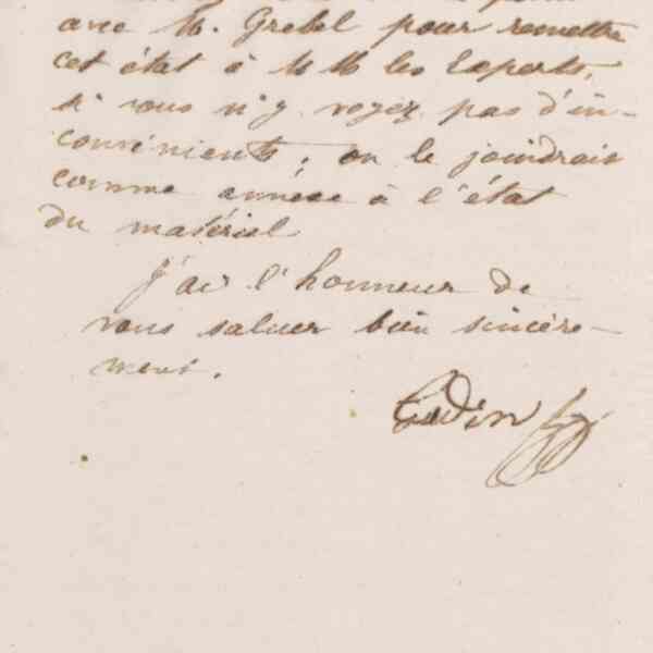 Jean-Baptiste André Godin à monsieur Bourguignon-Viéville, 1er février 1873