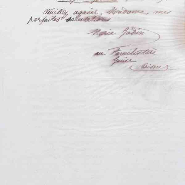 Marie Moret à Veuve Boucicaut et Cie, 14 mai 1887