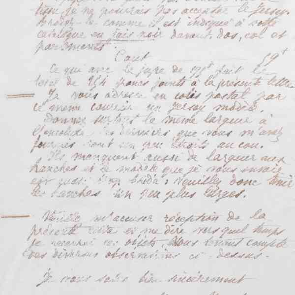 Marie Moret au Bon Marché, 10 février 1886