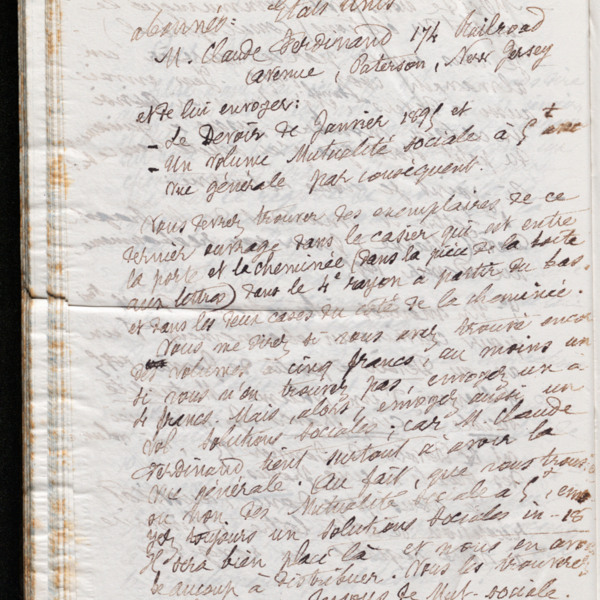 Marie Moret à Pierre-Alphonse Doyen, 4 février 1895