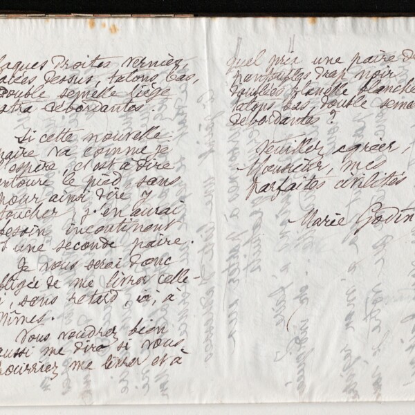 Marie Moret à Henry Herth, 8 mars 1895