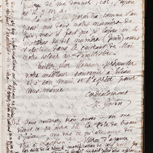Marie Moret à Pierre-Alphonse Doyen, 30 avril 1895