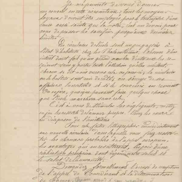 Jean-Baptiste André Godin à La Démocratie pacifique et à l'École sociétaire, 20 septembre 1849
