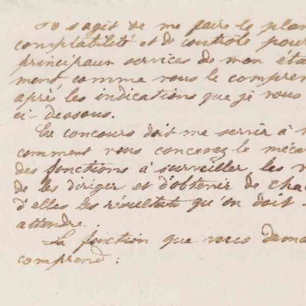 Jean-Baptiste André Godin aux candidats à l'emploi d'économe du Familistère, 6 mars 1873