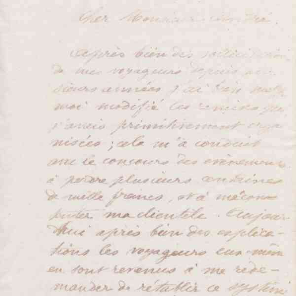 Jean-Baptiste André Godin à Eugène André, 22 janvier 1874