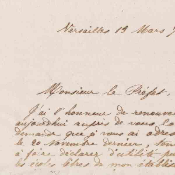 Jean-Baptiste André Godin au préfet de l'Aisne, 13 mars 1873