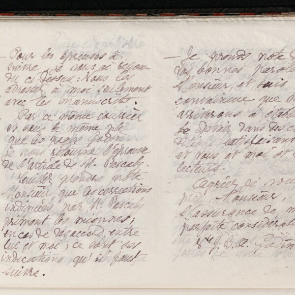 Marie Moret à monsieur Chastanier, 23 août 1897