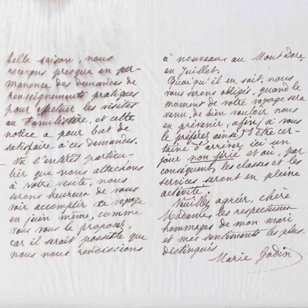 Marie Moret à Caroline de Barrau, 13 avril 1887