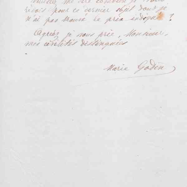 Marie Moret à Émile Raspail, 21 août 1886