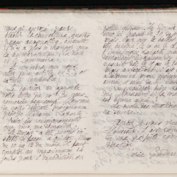 Marie Moret à monsieur Chastanier, 16 août 1897