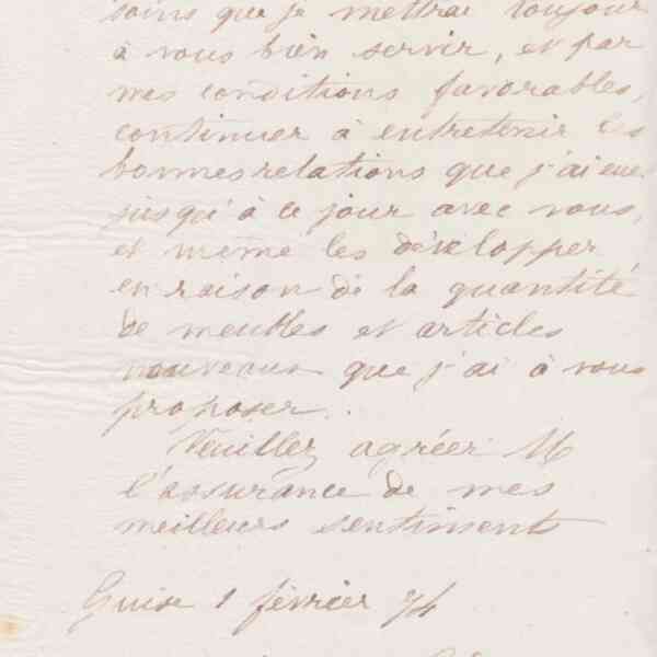 Jean-Baptiste André Godin à Amédée Moret, 28 janvier 1874